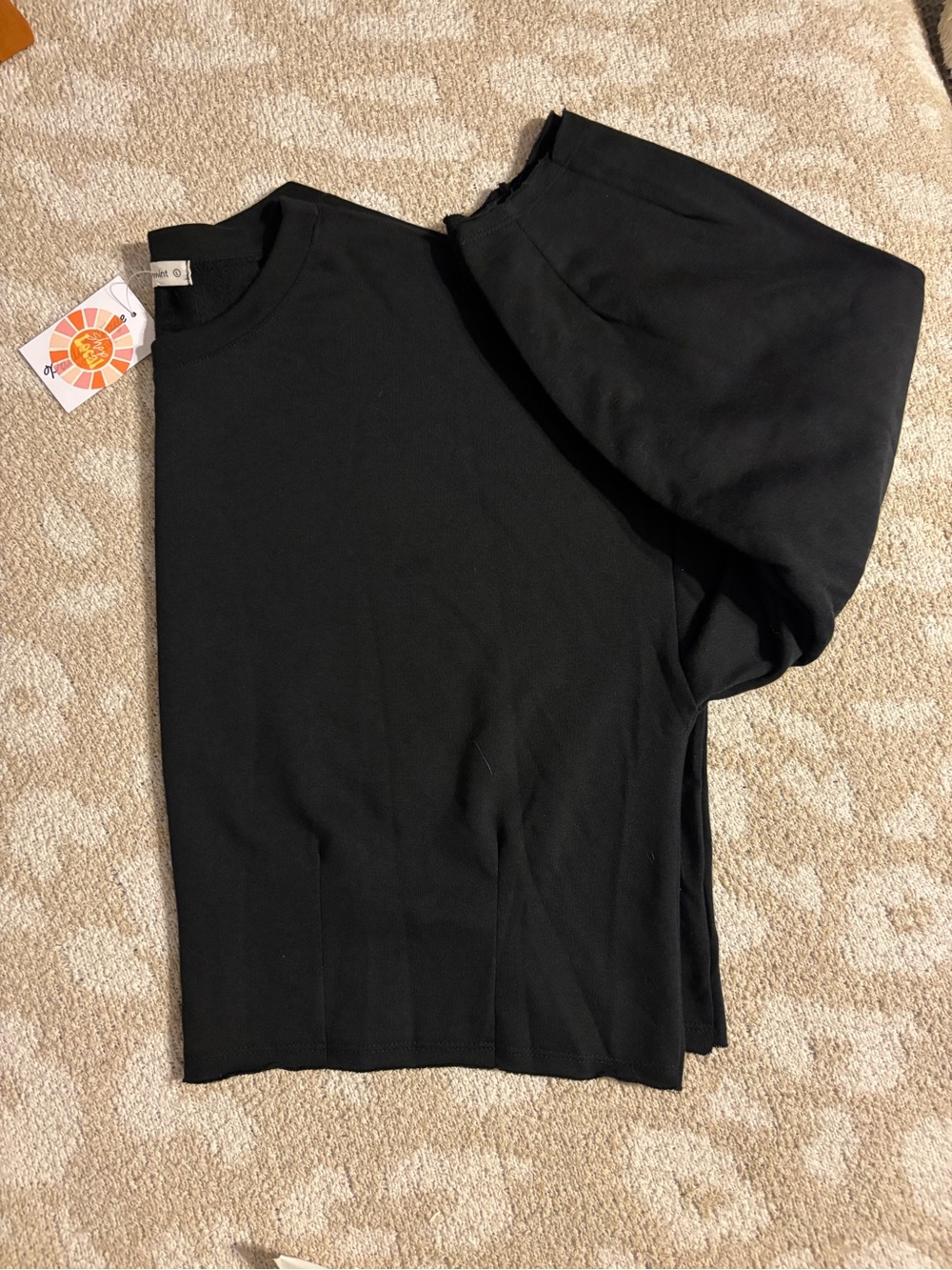 Madewell Relaxed Black Crewneck Pullover Sweatshirt - Picture 6 of 8